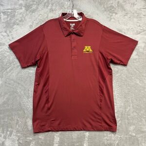 Minnesota Golden Gophers Gymnastics Polo Shirt Mens Medium Maroon Team 365